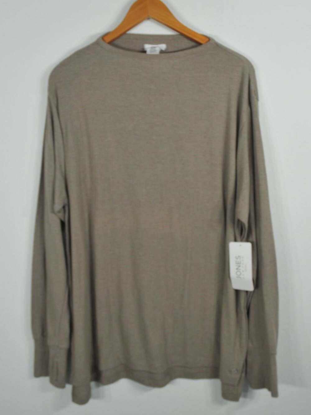 Jones New York Sport Women’s 3X Stone Beige Thumbhole Long Sleeve Tunic Top NWT